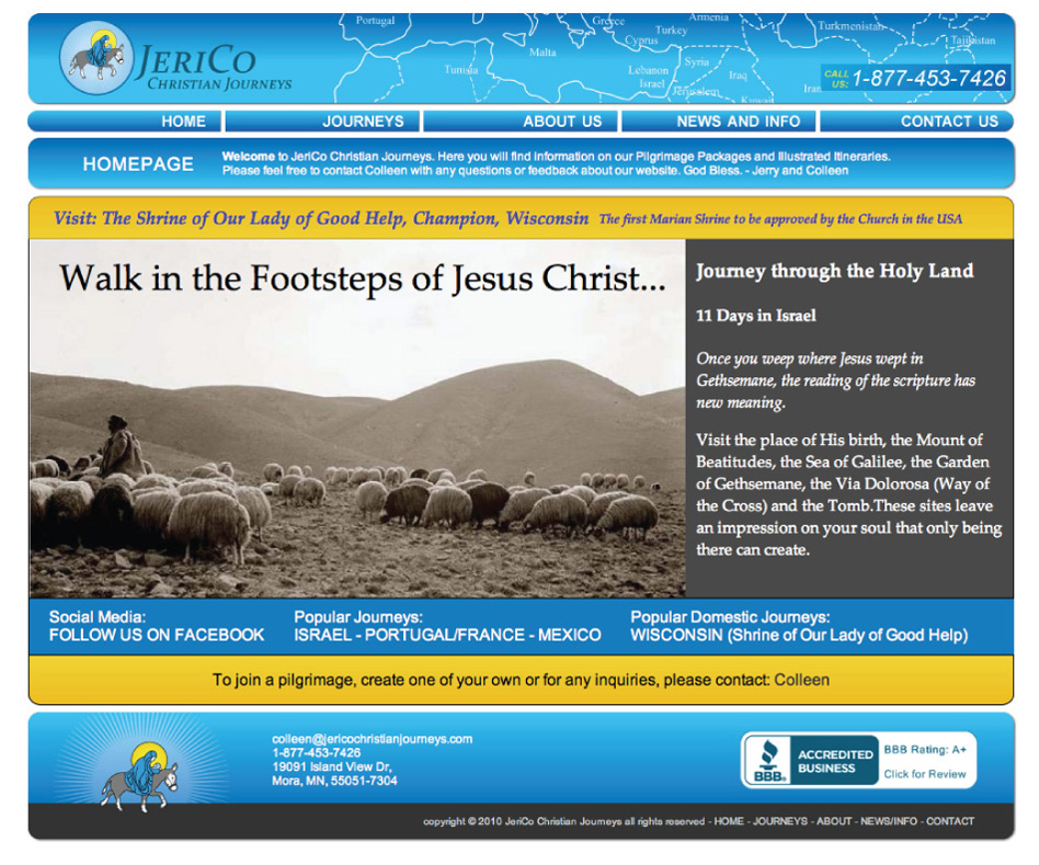 JeriCo Journeys Homepage